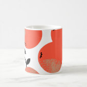 Mug Pommes rouges : Motif texturé doré. (Centre)