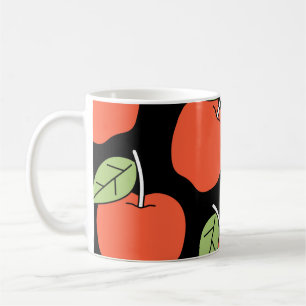 Mug Pommes rouges stylisées : Motif brillant