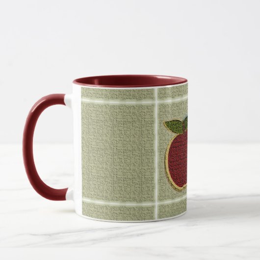 Mug Pommes texturées (sauge) (Gauche)