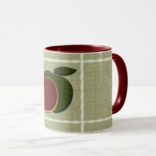 Mug Pommes texturées (sauge) (Devant droit)
