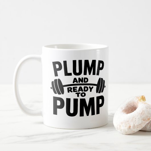Mug Pompe Et Prêt À Pomper Gym Drôle (Avec donut)