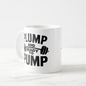 Mug Pompe Et Prêt À Pomper Gym Drôle (Devant gauche)