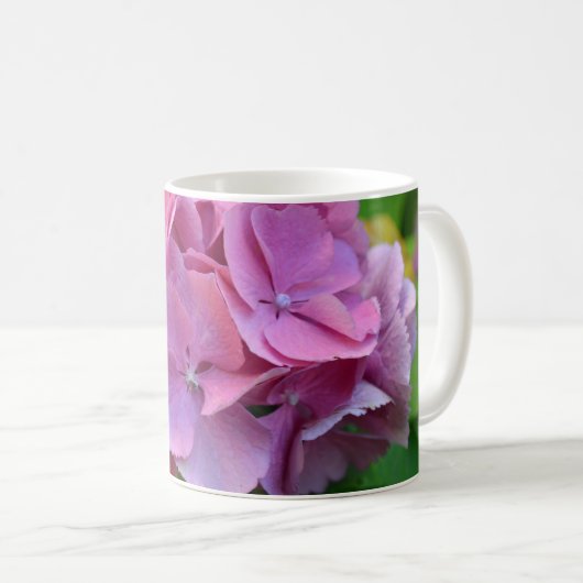 Mug Pompée rose Hydrangea Hortensia Fleur (Devant droit)
