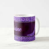 Mug Pompes pourpres et Cheetah avec nom (Devant droit)