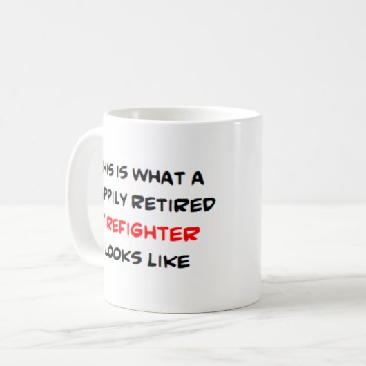 Mug pompier à la retraite (Devant gauche)