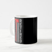 Mug Pompier à la retraite drôle Drapeau américain Vête (Devant gauche)