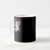 Mug Pompier Américain Drapeau Mince Ligne Rouge Dit (Devant gauche)
