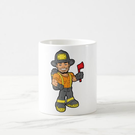 Mug Pompier Avec Un Axe (Centre)