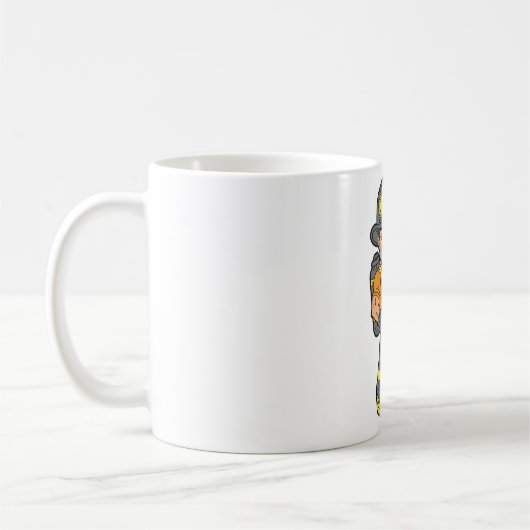 Mug Pompier Avec Un Axe (Gauche)