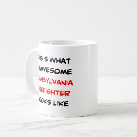 Mug pompier de pennsylvanie, génial (Devant gauche)