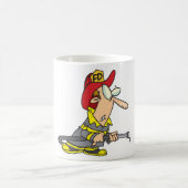 Mug Pompier drôle avec réponse d'urgence à tuyau (Centre)