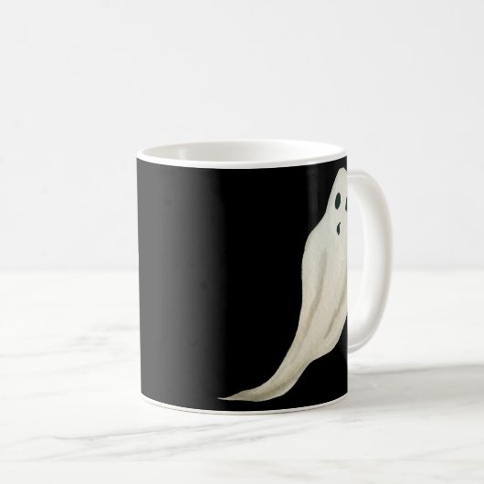 Mug Pompier éffrayant Halloween Black Tee (Devant droit)