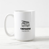 Mug Pompier; intelligent&fou - camion-feu (Gauche)