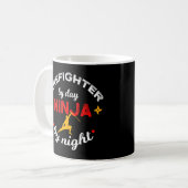 Mug Pompier Le Jour Ninja La Nuit (Devant gauche)