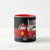 Mug Pompier Nutcrackers avec petits camions rouges (Centre)