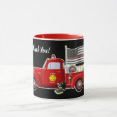 Mug Pompier Nutcrackers avec petits camions rouges (Centre)
