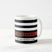 Mug Pompier personnalisé Mince Secourt incendie de lig (Devant droit)