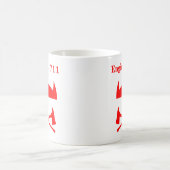 Mug Pompier pompier rouge diable cornes café personnal (Centre)