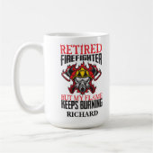 Mug Pompier retraité-Ma flamme continue de brûler (Gauche)
