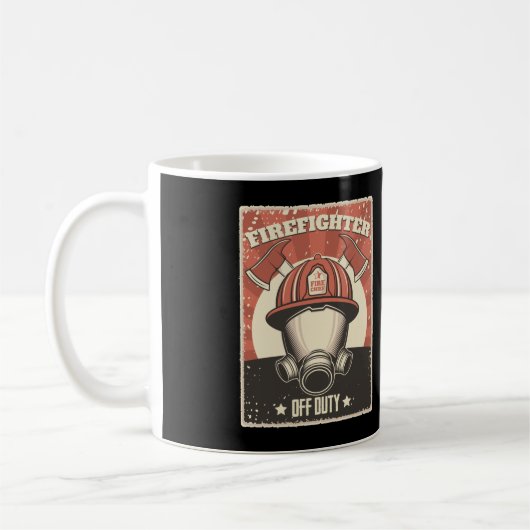 Mug Pompier Secouru Retraité Pompier hors service Pomp (Gauche)