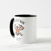 Mug Pompier. Service d'incendie. Idée cadeau. Modèle (Devant gauche)