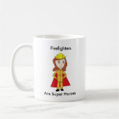 Mug Pompier Super Héros Femme Personnaliser (Gauche)