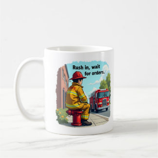 Mug Pompier Unique ou Pompier avec Camion de Pompiers