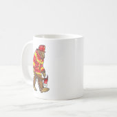 Mug Pompiers Bigfoot Hommes Mince Ligne Rouge Sasquatc (Devant gauche)