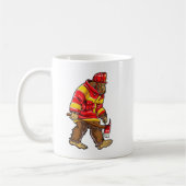 Mug Pompiers Bigfoot Hommes Mince Ligne Rouge Sasquatc (Gauche)