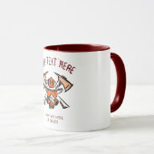 Mug Pompiers. Service d'incendie. Idée cadeau. Modèle (Devant droit)