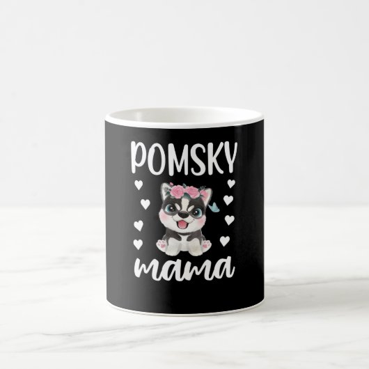 Mug Pomsky Mama, Amoureux des chiens Pomsky, propriéta (Centre)