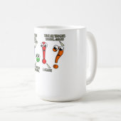 Mug Ponctuation Marques Anglais Enseignant Étudiant (Devant droit)
