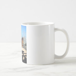 Mug Poney brun ciel turquoise