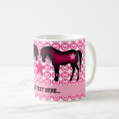 Mug Poney rose personnalisé (Devant droit)