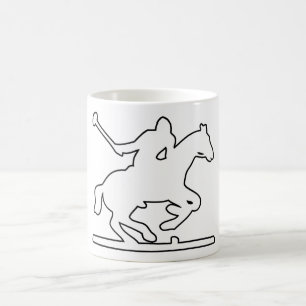 Mug Poneys britanniques de silhouette de joueur de