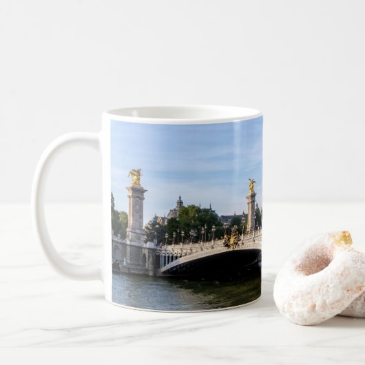 Mug Pont Alexandre III sur Seine - Paris, France (Avec donut)