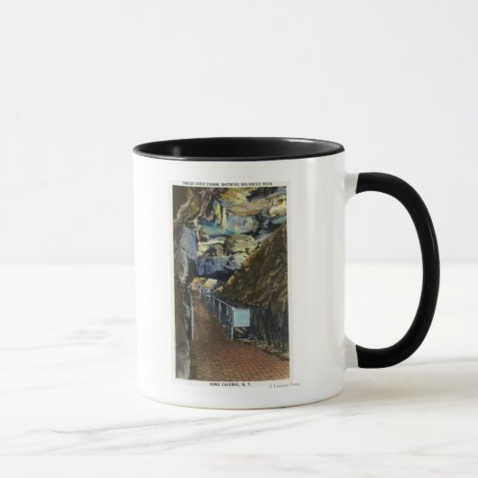 Mug Pont au-dessus du chaos montrant Rocher équilibré (Droite)