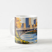 Mug Pont blanc d'Indianapolis sur la rivière White (Devant gauche)
