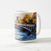 Mug Pont blanc d'Indianapolis sur la rivière White (Devant droit)