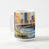 Mug Pont blanc d'Indianapolis sur la rivière White (Devant gauche)