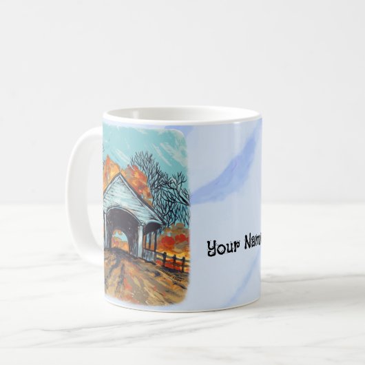 Mug Pont couvert d'automne (Devant gauche)