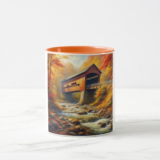 Mug pont couvert d'automne classique (Centre)
