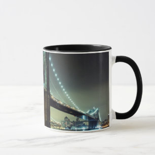 Mug Pont de Brooklyn au pont de Manhattan de nuit