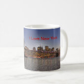 Mug Pont de Brooklyn avec l'horizon de New York City (Devant droit)