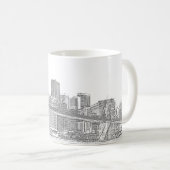 Mug Pont de Brooklyn et horizon de Manhattan (Devant droit)