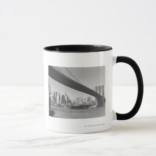 Mug Pont de Brooklyn et horizon New York de Manhattan