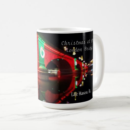 Mug Pont de Londres aux couleurs de Noël (Devant droit)