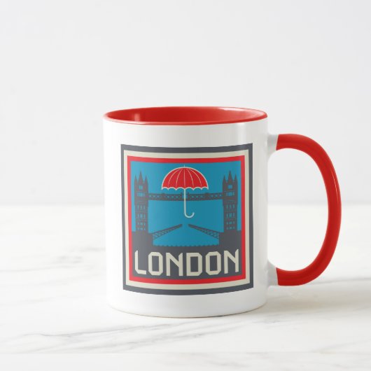 Mug Pont de Londres avec le parapluie (Droite)