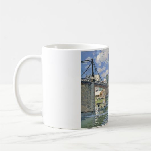 Mug Pont de Villeneu par Sisley Impressionist Paint (Gauche)