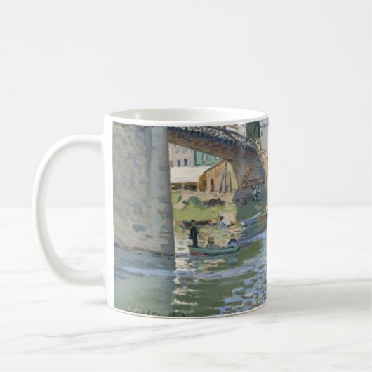 Mug Pont de Villeneu par Sisley Impressionist Paint (Gauche)